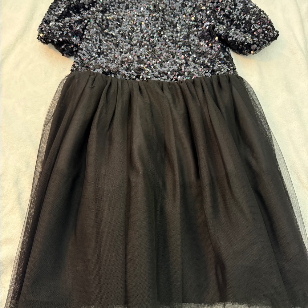 Cat & Jack Black Sequin A-Line Dress